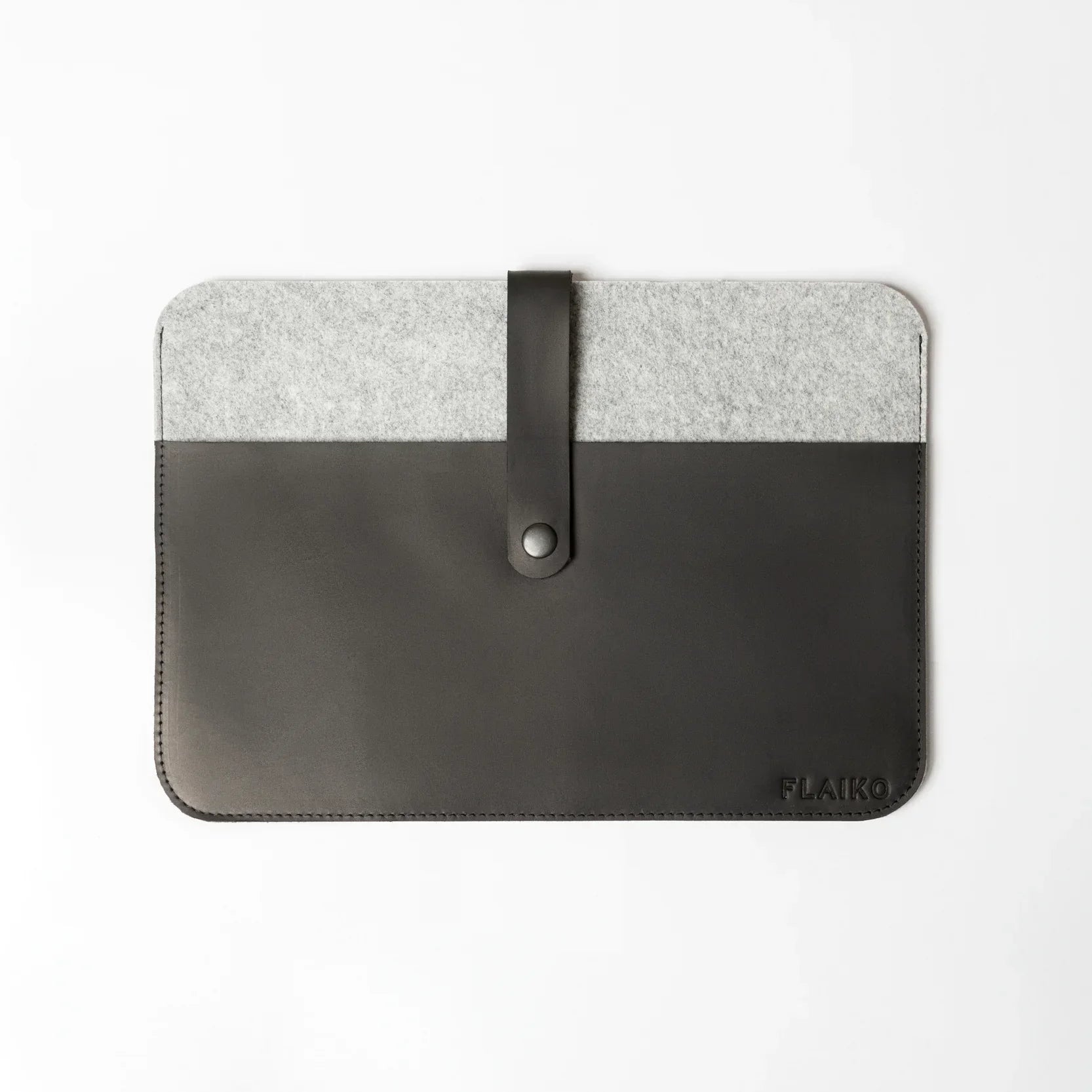 Leather MacBook Series Sleeve Albano - Black