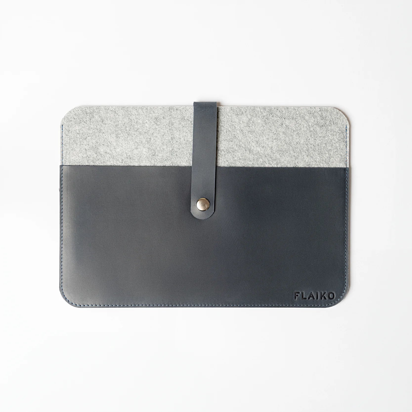 Leather MacBook Series Sleeve Albano - Navy