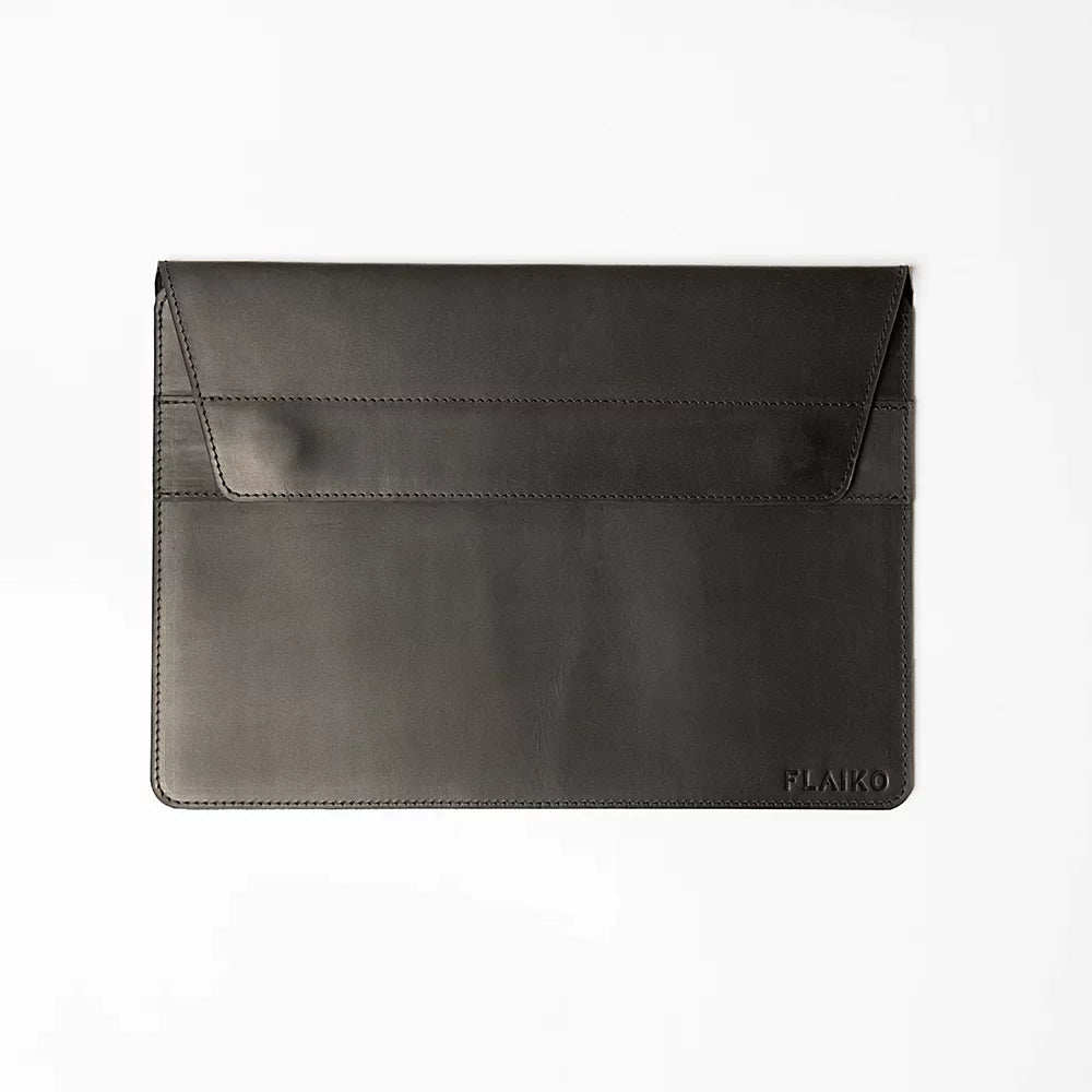 Leather MacBook Series Case Dominic - Black