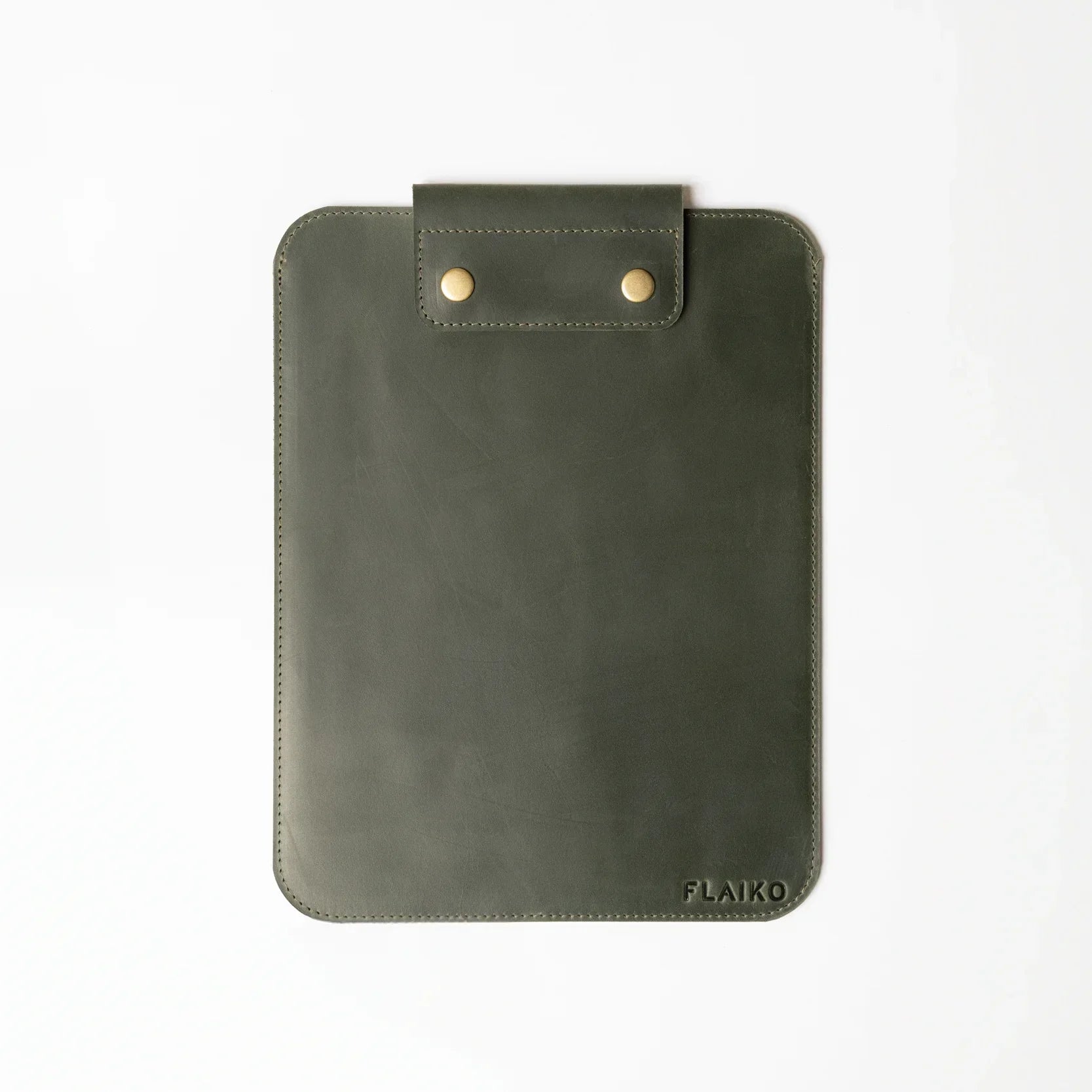 Leather MacBook Series Case Iron Age - Dark Green