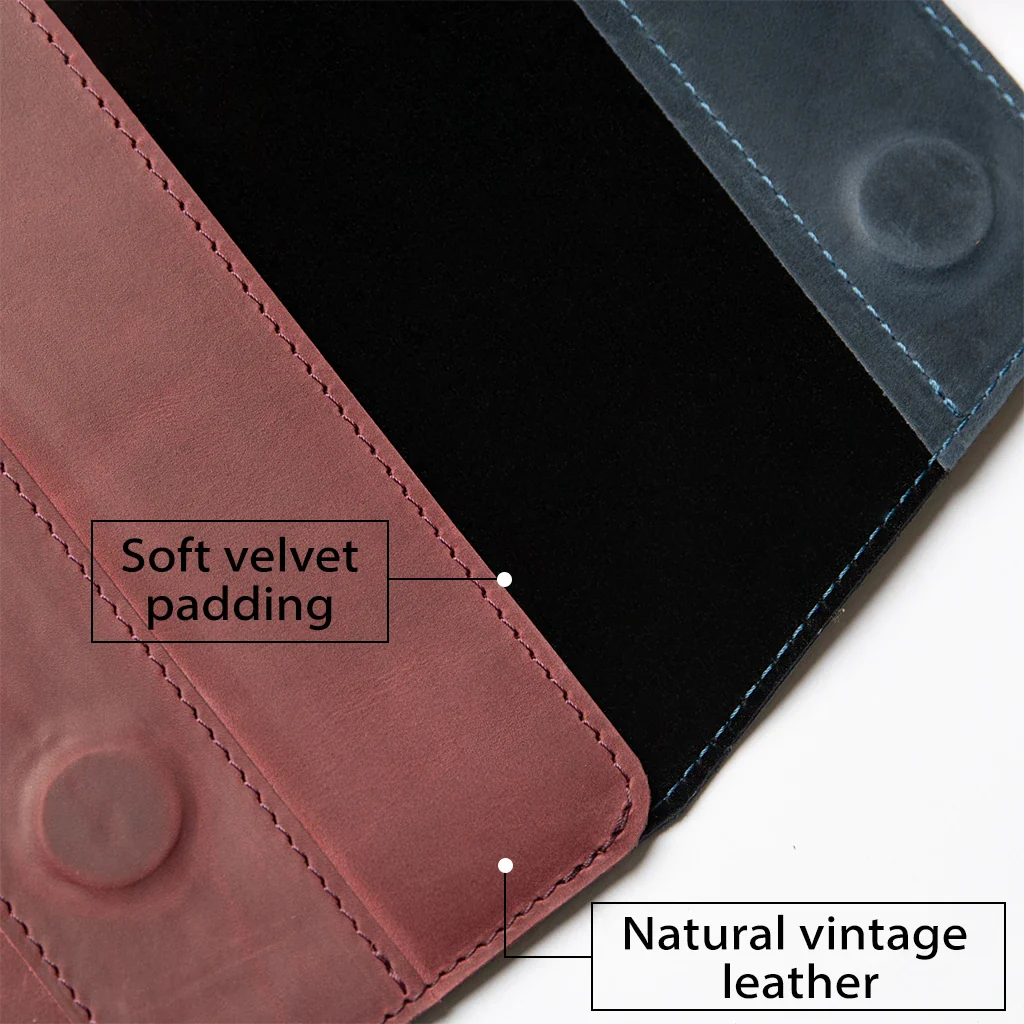 Leather MacBook Series Case Dominic - Navy