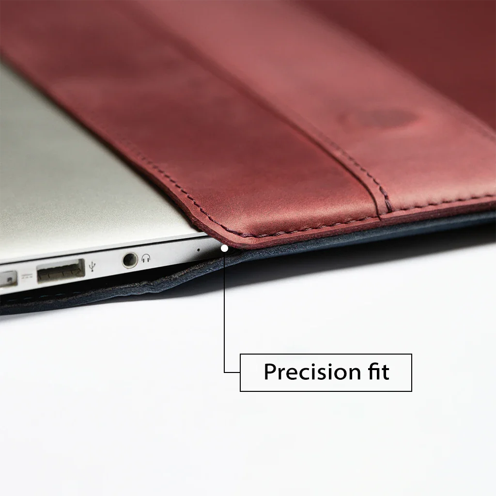 Leather MacBook Series Case Dominic - Navy