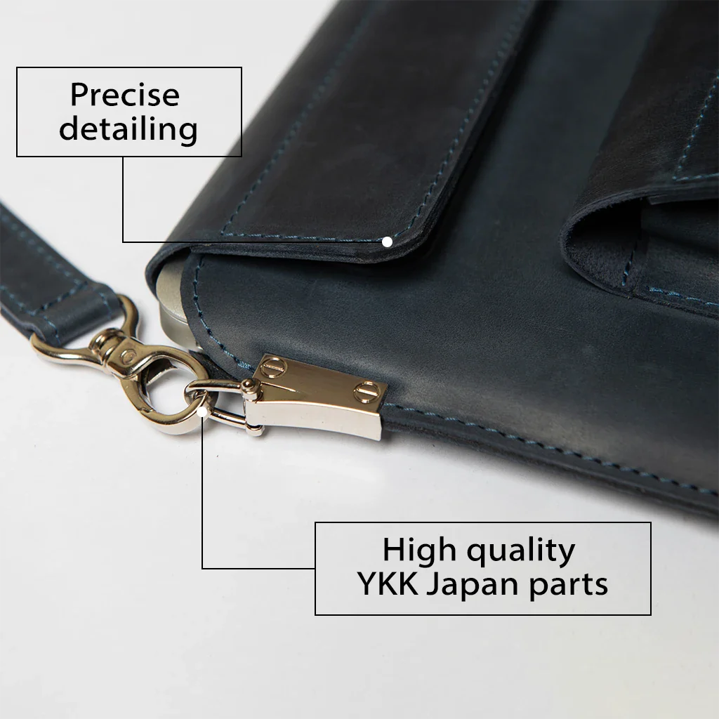 Leather MacBook Series Bag Karra - Grey