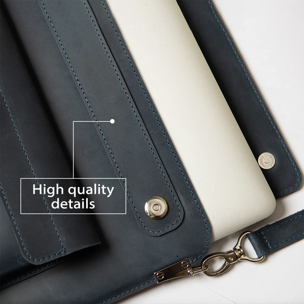 Leather MacBook Series Bag Karra - Grey