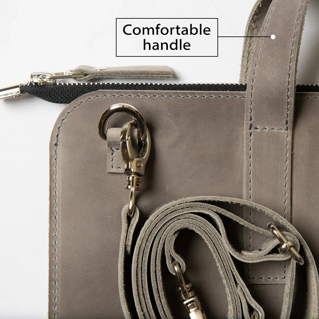 Leather MacBook Series Bag Monaco - Dark Brown