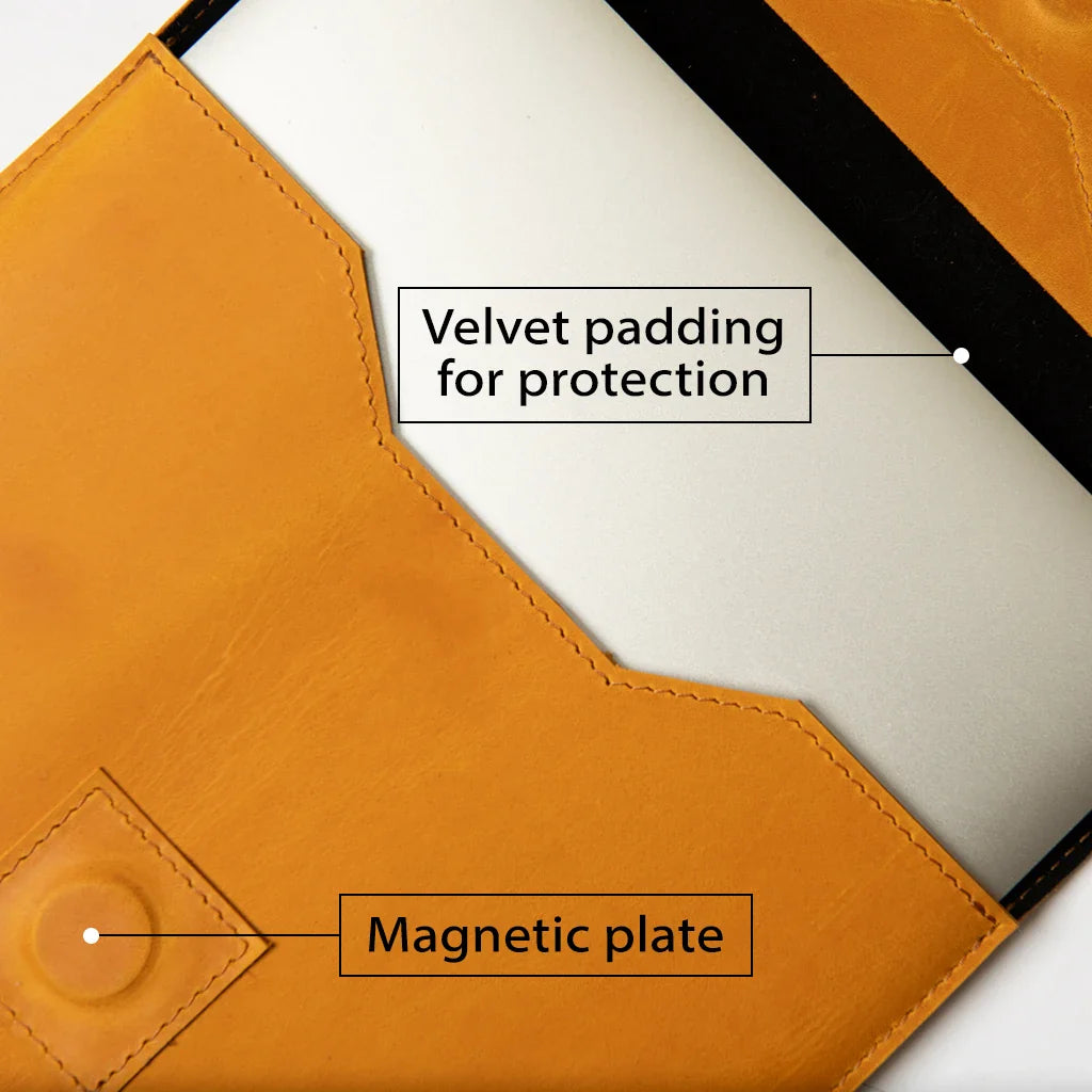 Leather MacBook Series Sleeve Pira - Grey