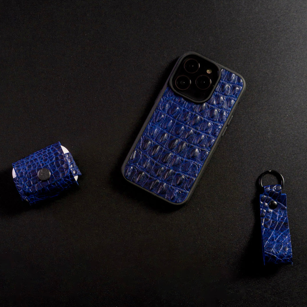 Croco Belize Midnight Blue - iPhone Series Case