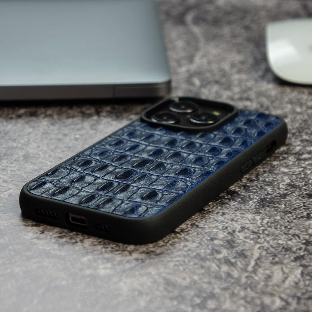 Croco Belize Midnight Blue - iPhone Series Case