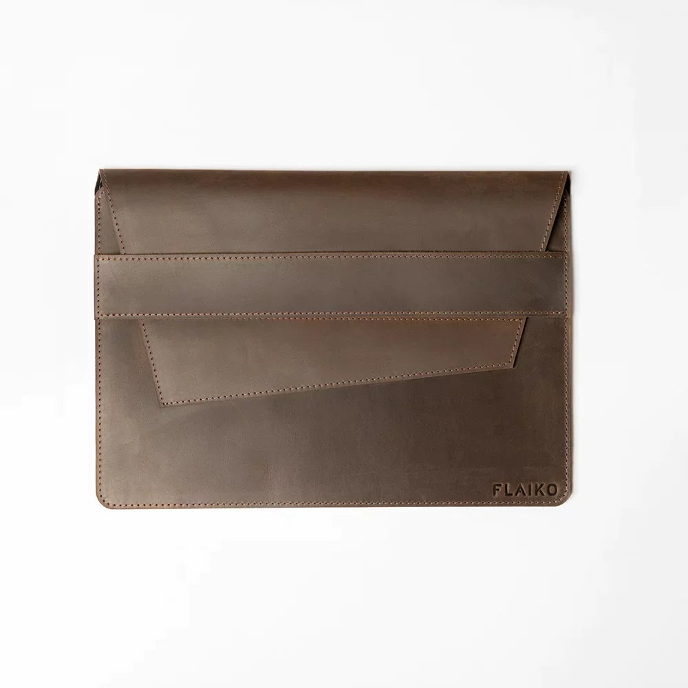 Leather MacBook Series Sleeve Little Italy - Dark Brown