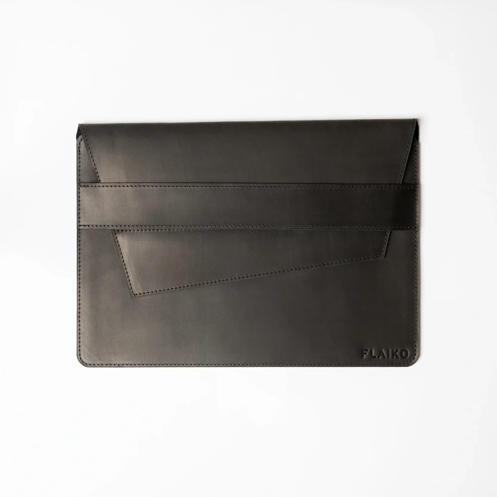 Leather MacBook Series Sleeve Little Italy - Black