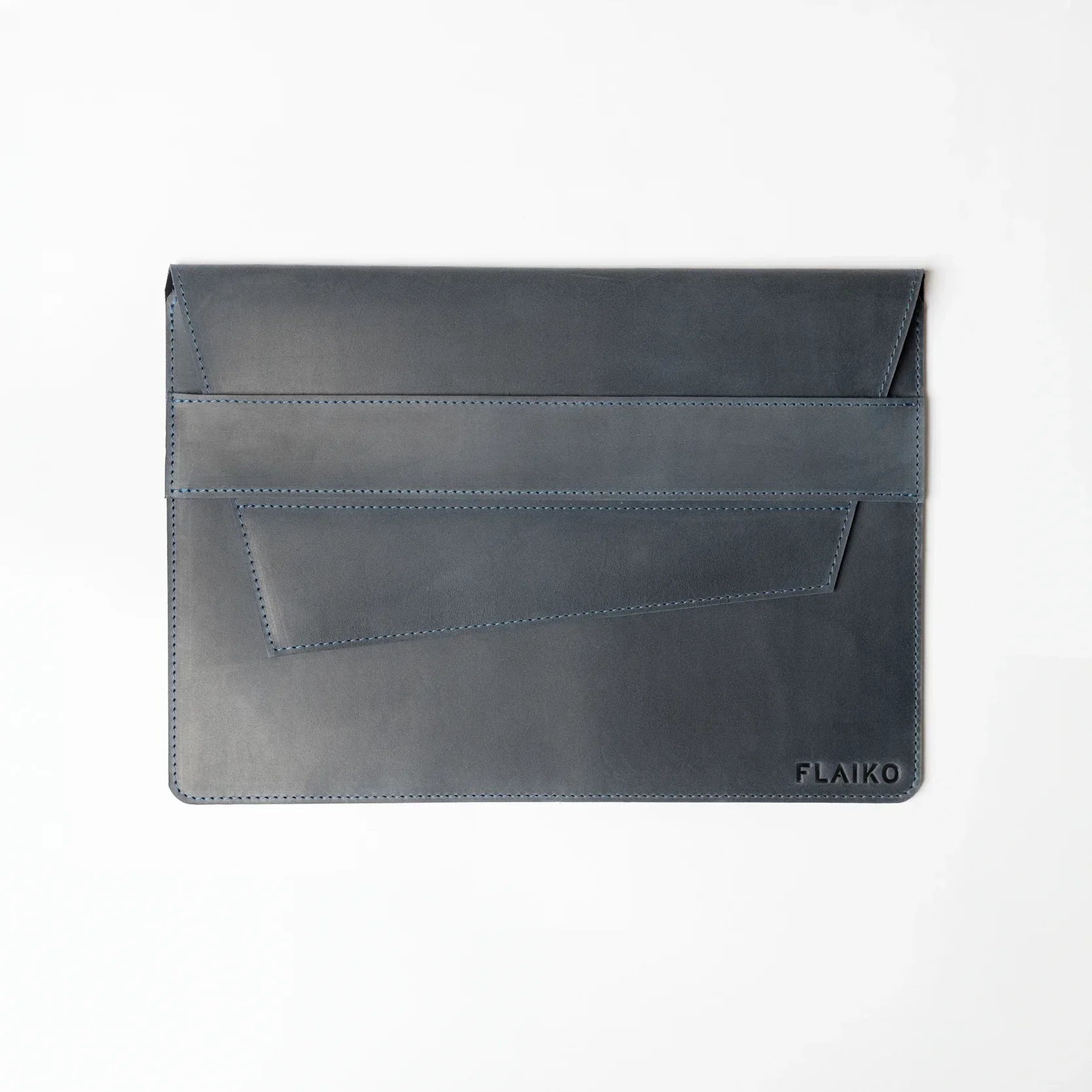 Leather MacBook Series Sleeve Little Italy - Navy