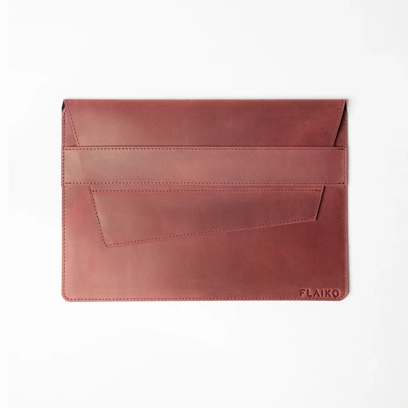 Leather MacBook Series Sleeve Little Italy - Burgundy