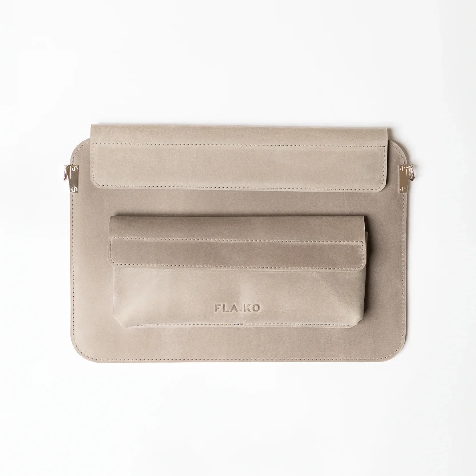 Leather MacBook Series Bag Karra - Grey