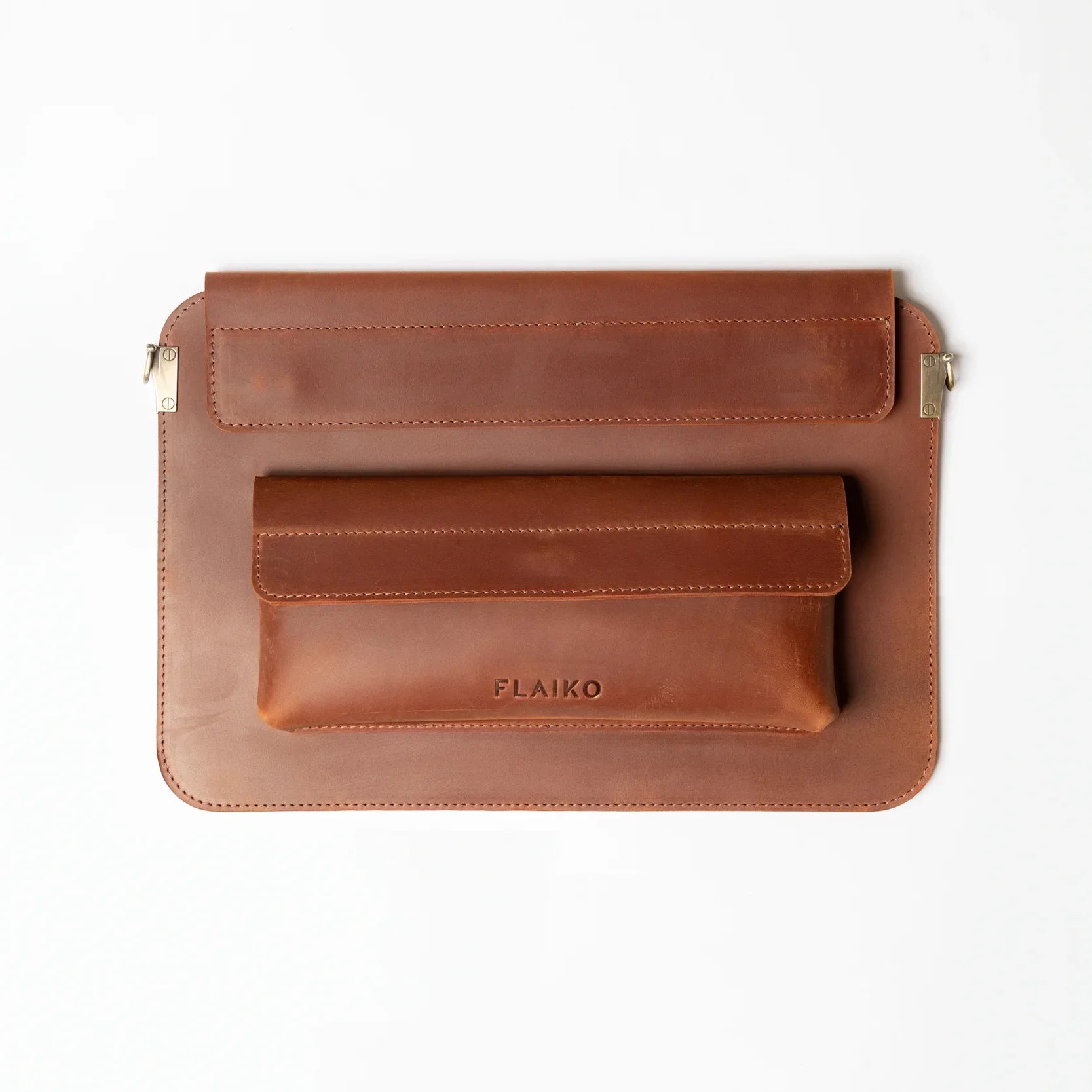 Leather MacBook Series Bag Karra - Brown