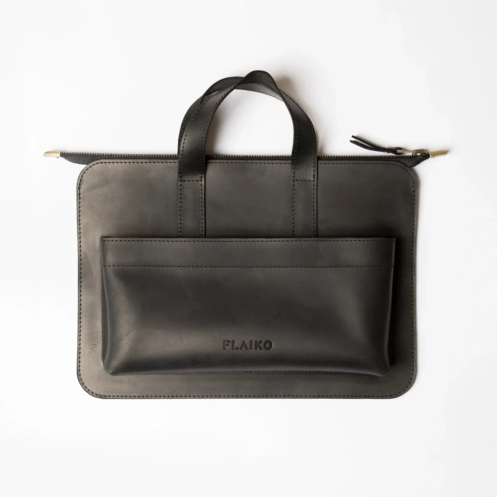 Leather MacBook Series Bag Monaco - Black