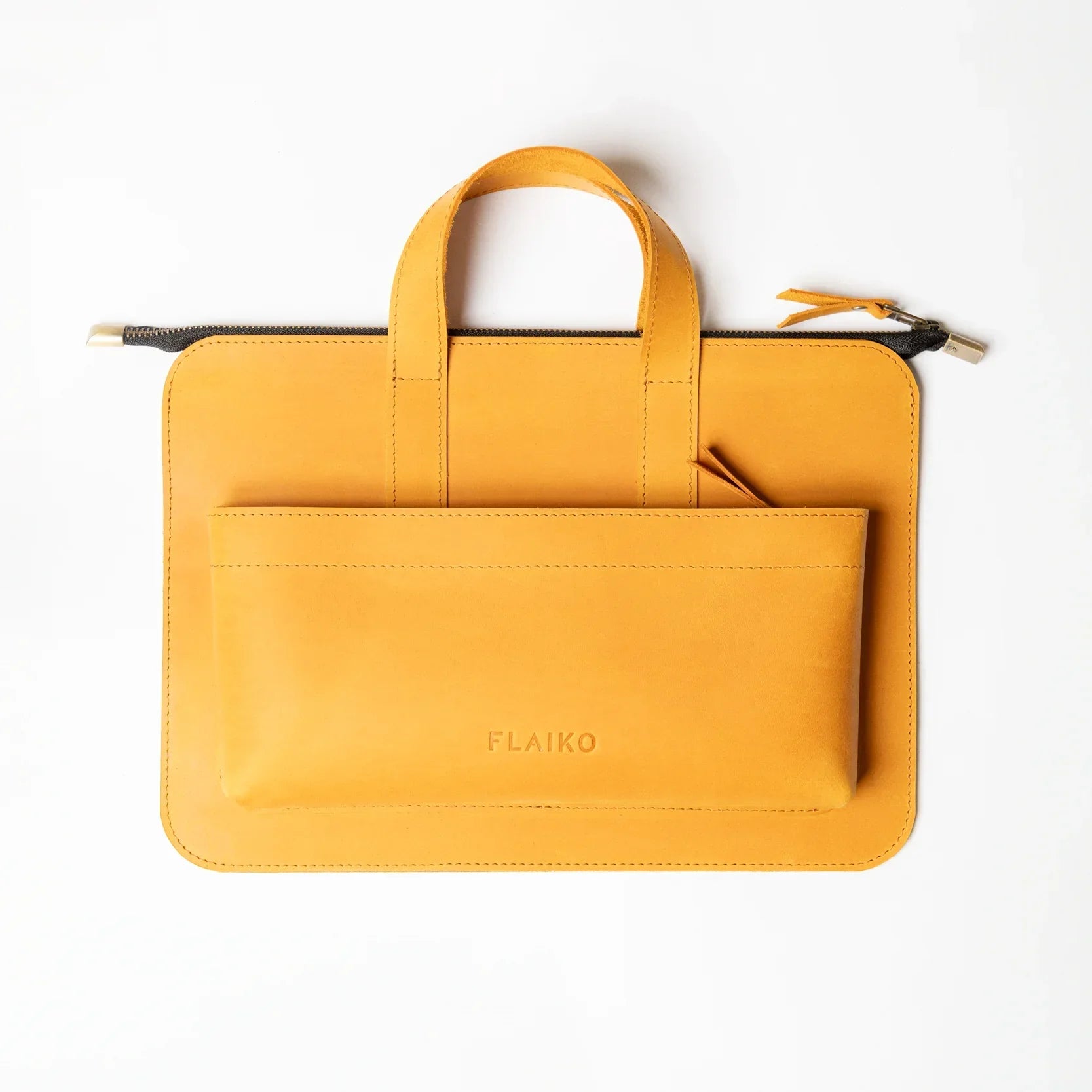 Leather MacBook Series Bag Monaco - Camel