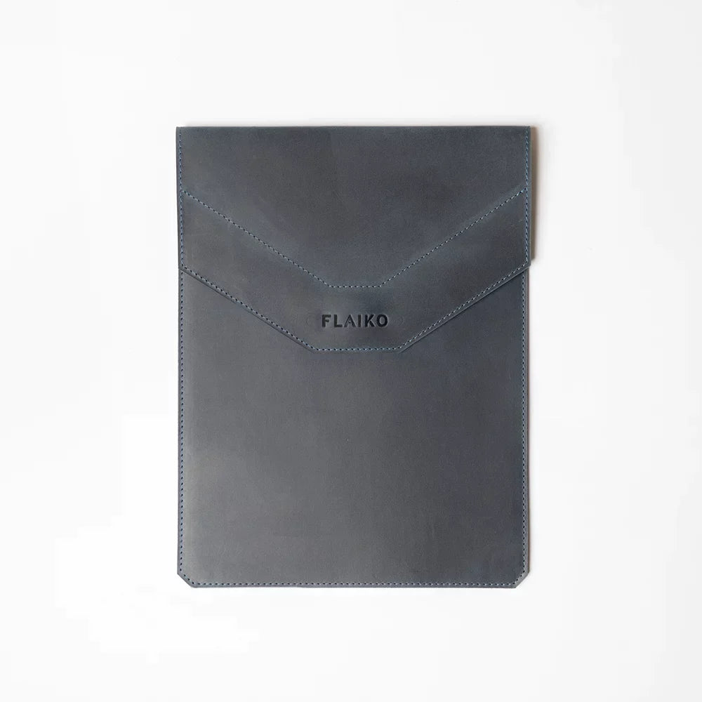 Leather MacBook Series Sleeve Pira - Navy