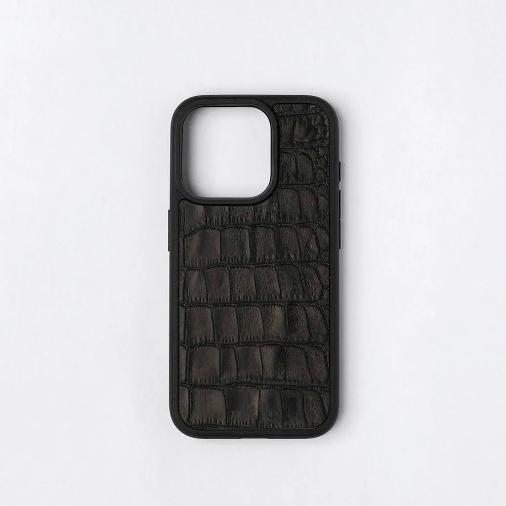 Croco Cayman Black - iPhone Series Case